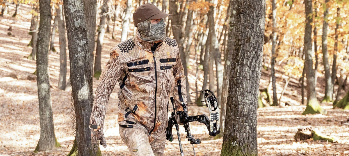 quiet clothing for bowhunting: fleece, merino wool layers, shirts, jackets, pants, boots