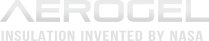 Text logo for AEROGEL with the tagline INSULATION INVENTED BY NASA written below in a muted gray color.