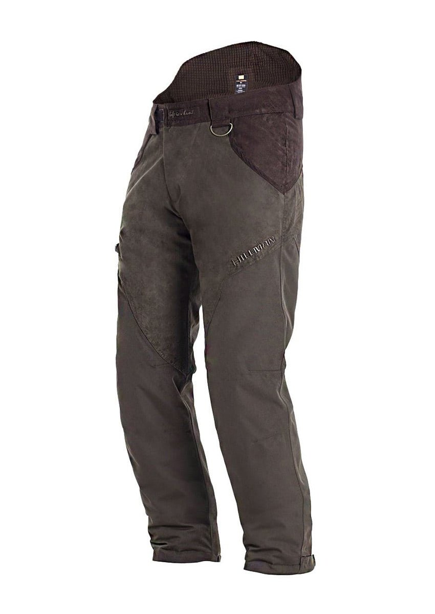 Hillman Fusion Waterproof Insulated Hunting Pants in dark brown with reinforced knees