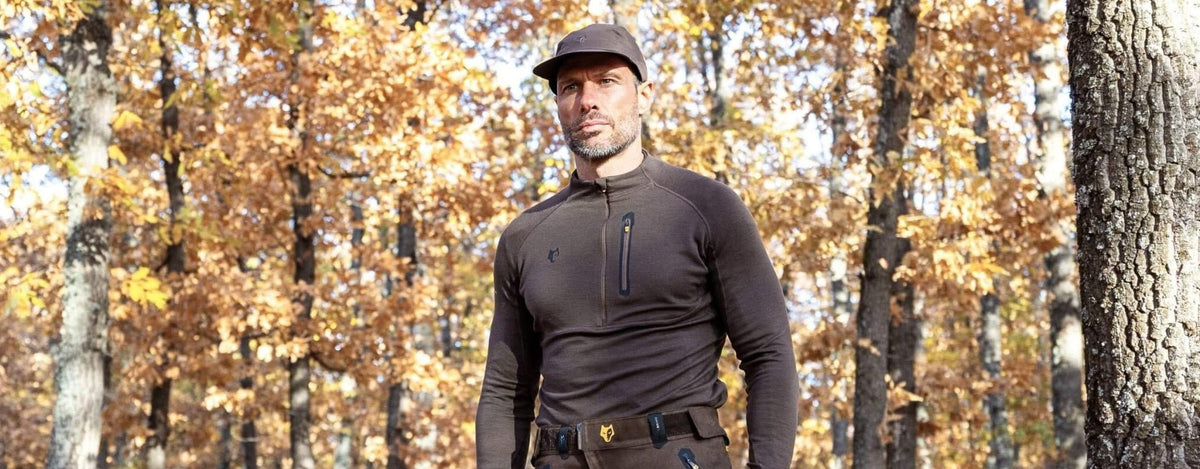 quiet mobile hunting clothing for whitetails: breathable layering, merino moisture-wicking base, mid layers