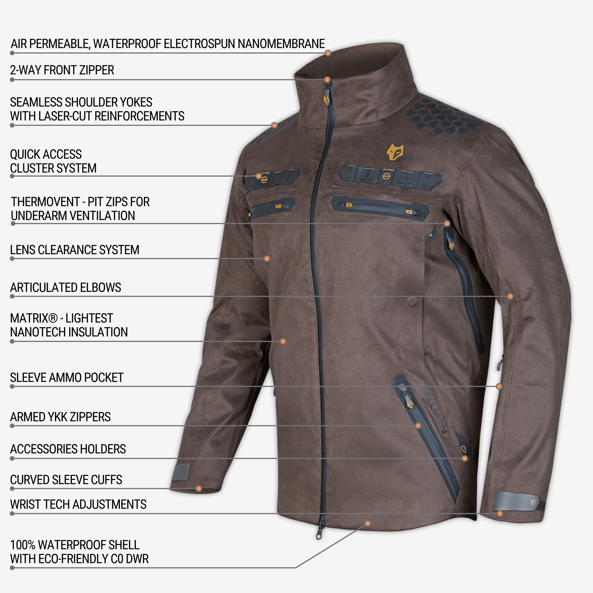 Waterproof Hunting Jacket 6OL Heated-Extreme Cold Insulated