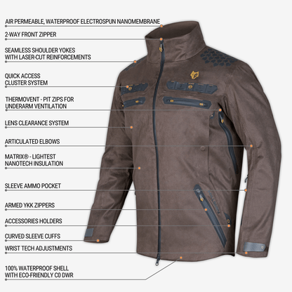 Waterproof Hunting Jacket 6OL Heated-Extreme Cold Insulated
