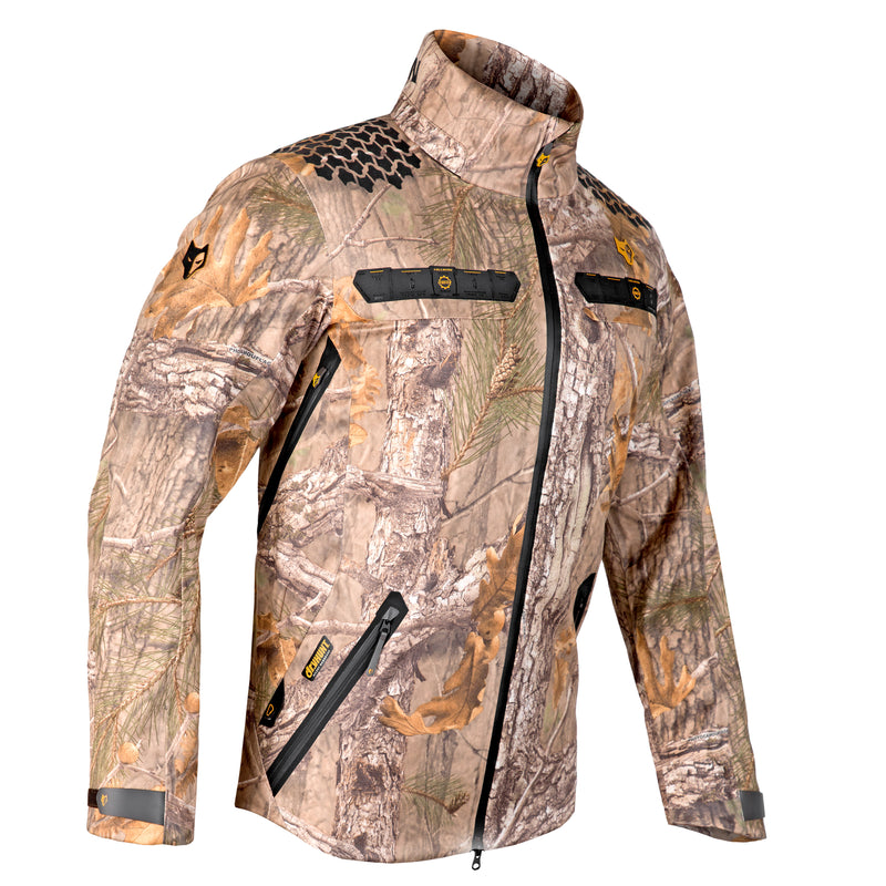 Camo hunting waterproof rain jacket for outdoor and big game hunting - durable, breathable, and weather-resistant gear for hunters