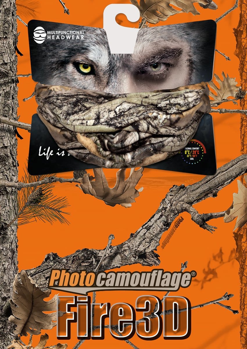Blaze Camo Multifunctional Hunting Headwear - Signal Hunting Clothing for Men by Hillman® 